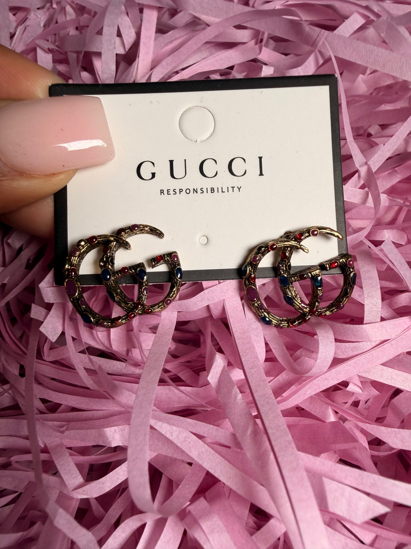 Gucci earrings multi color