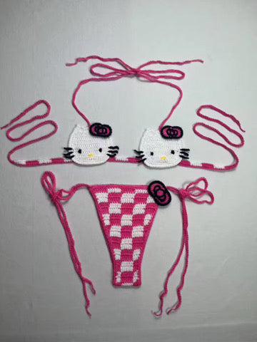 Hello kitty handmade bathing suit (PreOrder)
