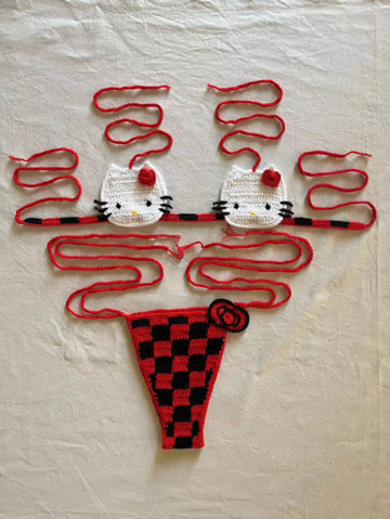Hello kitty handmade bathing suit (PreOrder)