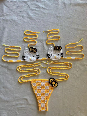 Hello kitty handmade bathing suit (PreOrder)